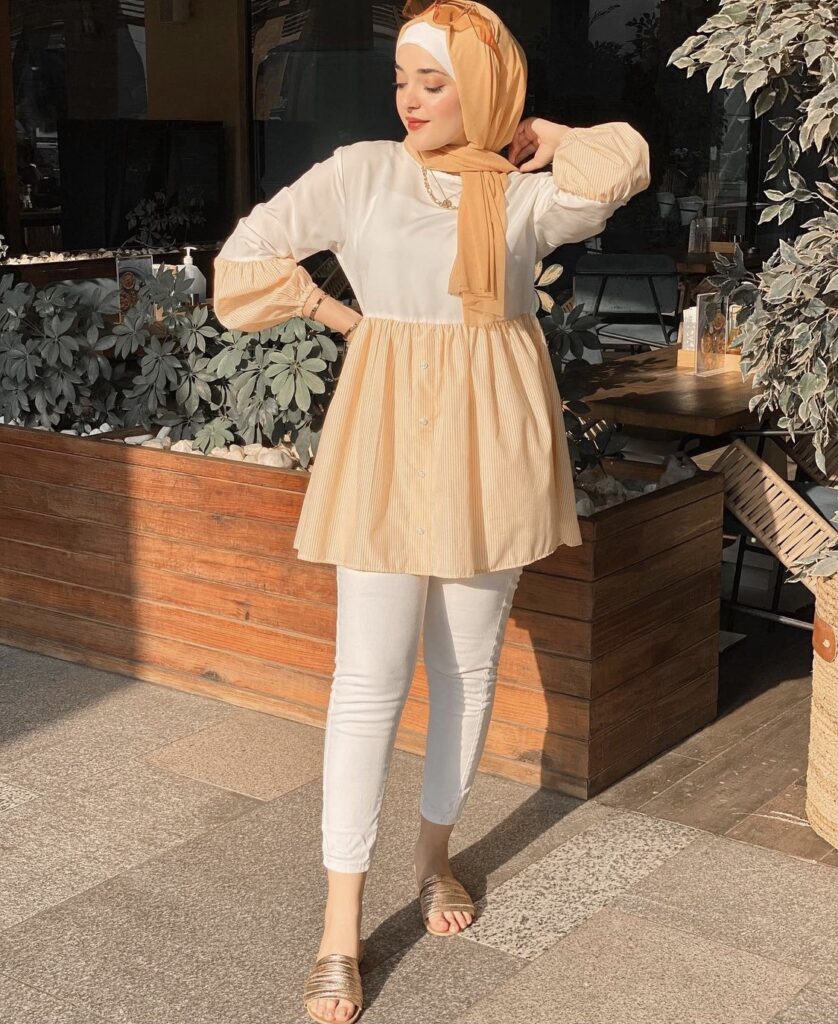 تنسيق البنطلون الضيق للمحجبات
