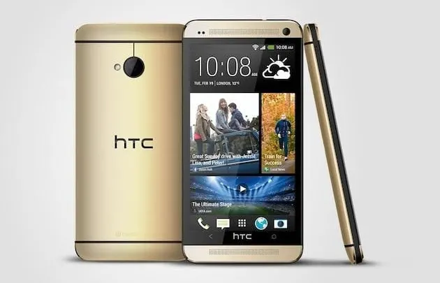 هاتف HTC One الذهبي