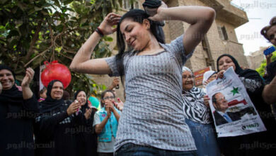 صور رقص بنات 2014 في الإنتخابات المصرية تأييداً للسيسي وصباحي