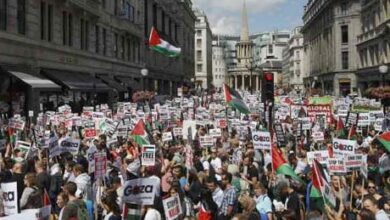 الاحتجاج الجماهيري الثالث لقطاع غزة في شهر في لندن 2