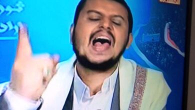 وجه عبوس في خطاب عبدالملك الحوثي اليوم 31-8-2014 في الفرصة الأخيرة
