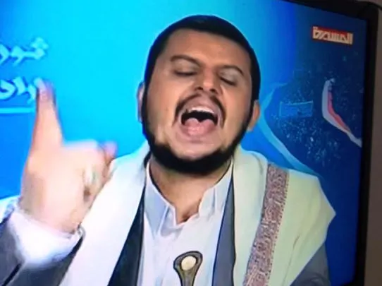 وجه عبوس في خطاب عبدالملك الحوثي اليوم 31-8-2014 في الفرصة الأخيرة