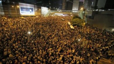 احتجاج في هونغ كونغ على الموقع الجديد في المرفأ 3