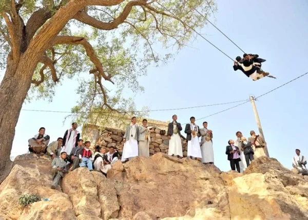 عادات اليمن في عيد الأضحى المدرهة في اليمن