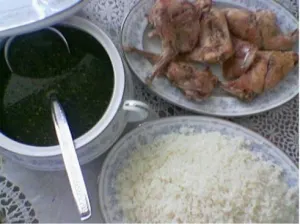 ملوخية بالأرانب