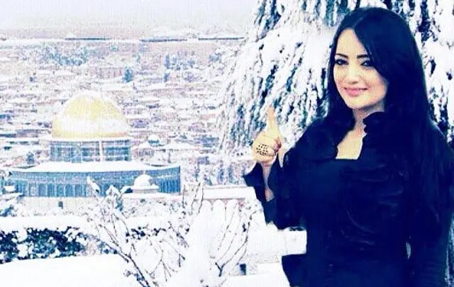 صور منال موسى بين الثلوج صور بنات 2015 من فلسطين منال موسى