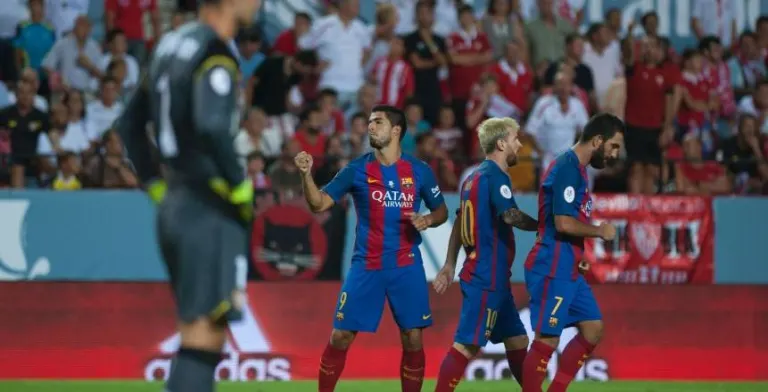 ملخص ونتيجة مباراة برشلونة واشبيلية في كأس السوبر الاسباني