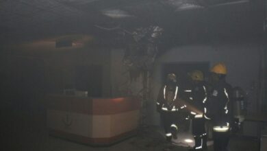 حريق في مستشفى الملك عبدالعزيز