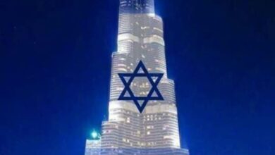 حقيقة صور علم اسرائيل في برج خليفة الامارات بعد اتفاقية التطبيع و السلام 1
