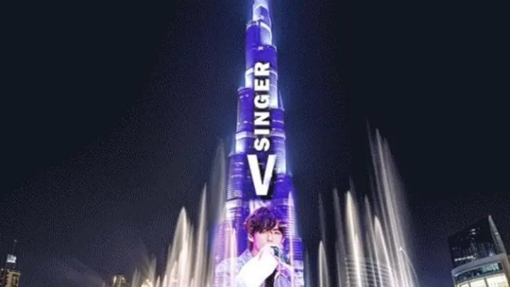 برج خليفة 2022 : عيد ميلاد V من BTS عمال ماك