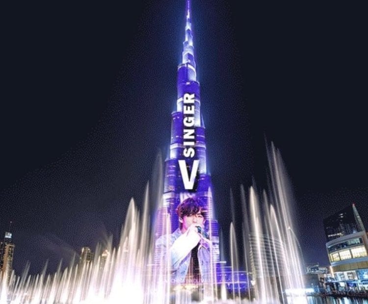 برج خليفة 2022 : عيد ميلاد V من BTS عمال ماك 4